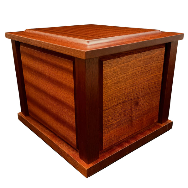 Companion Cremation Urn – Double Capacity – Solid Hardwood